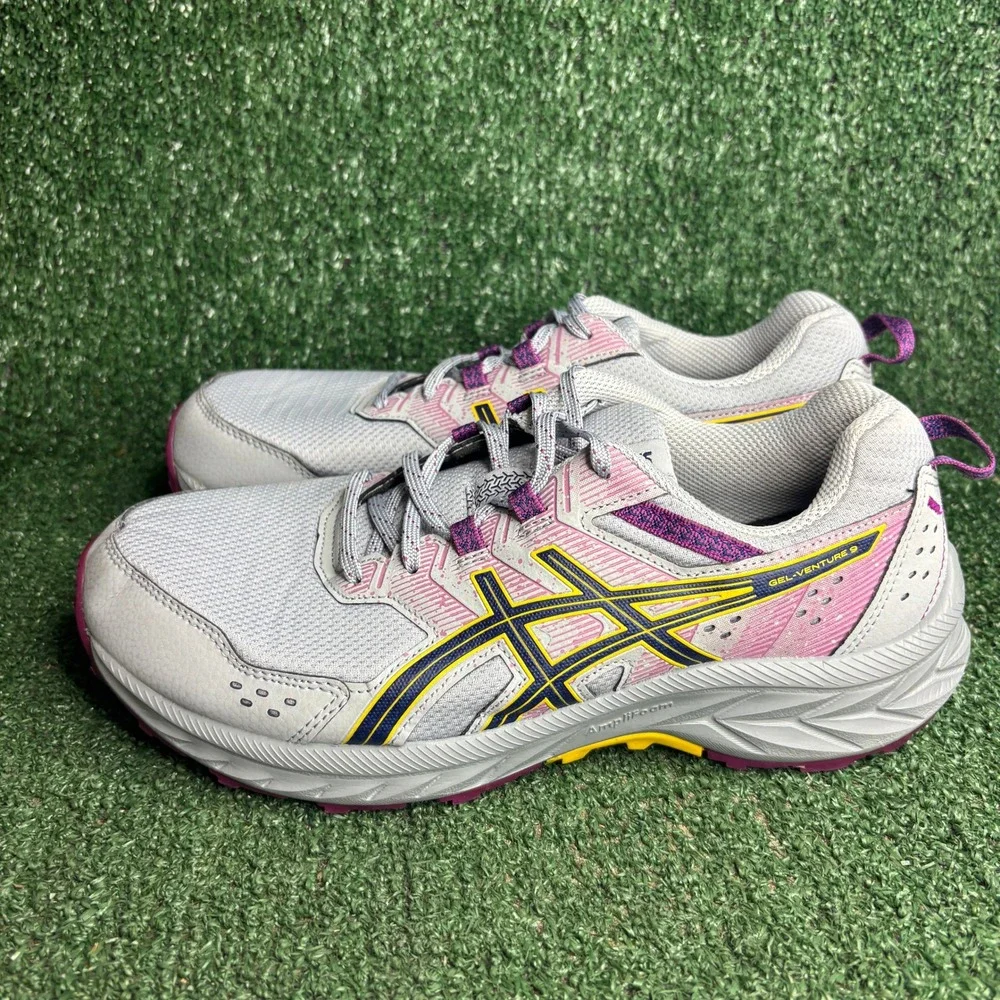 ASICS Gel-Venture 9 Trail Running Athletic Sneaker Piedmont Grey Womens 10 Wide